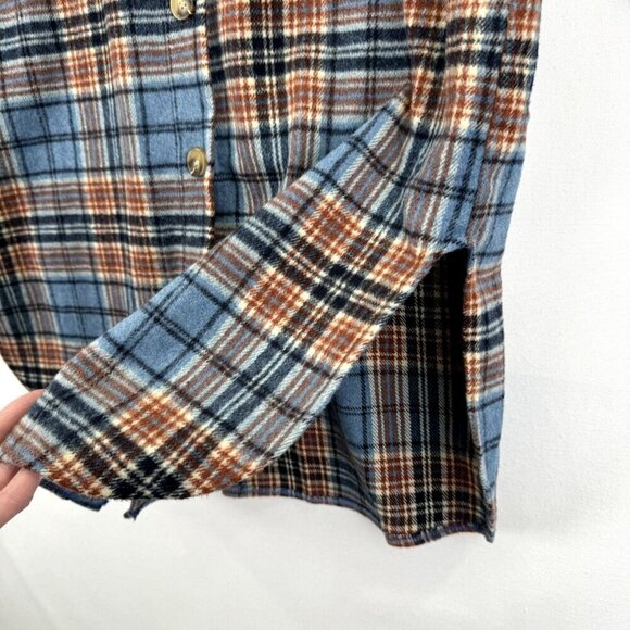 Paper Crane Blue and Brown Plaid Utility Jacket - Picture 5 of 16